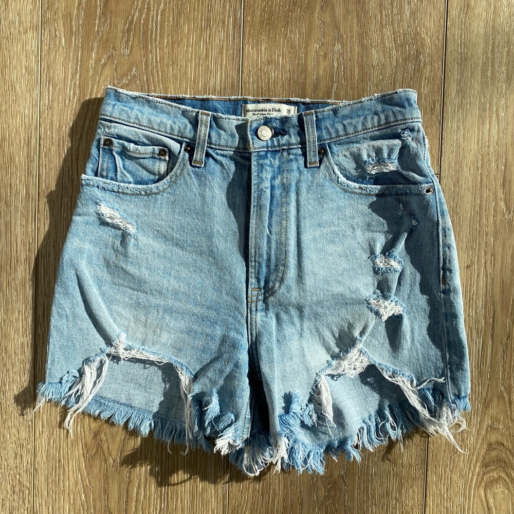 Abercrombie Curve Love Mom Jean Shorts
